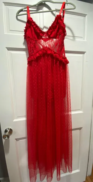 Red Lace Choosy Dress thumbnail 1