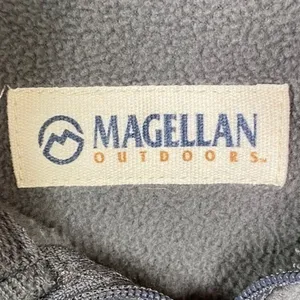 Magellan Outdoors Grey Lightweight Fleece Quarter Zip Pullover Jacket Athletic L thumbnail 5