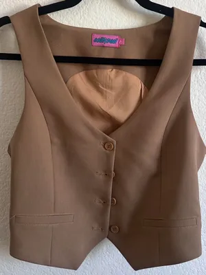 EDIKTED TAN VEST JACKET  M thumbnail 11