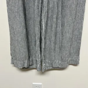 A New Day- Navy & White Striped Linen Wide Leg Pants with pockets size S thumbnail 4