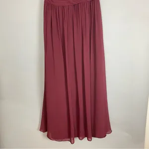Revelry Bridesmaid Dress Halter‎ Tank Maxi Sleeveless Size 14 Brownish-Burgundy thumbnail 5
