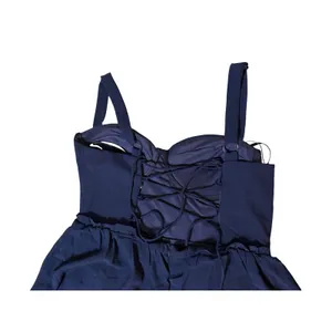 NWOT Lulus SZ Large Sophisticated Occasion Navy Blue Bustier Lace-Up Maxi Dress thumbnail 8