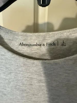 Abercrombie Cotton Bodysuit Short Sleeve Gray thumbnail 3