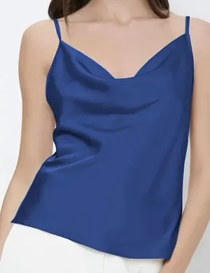 Elegant Solid Cami Top Blue thumbnail 1