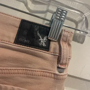 American Eagle Pink Hi Rise Super Stretchy Jean Shortie Shorts‎ thumbnail 8