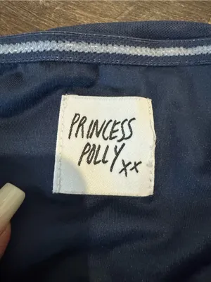 Princess Polly Moreno Off The Shoulder Navy Top thumbnail 4