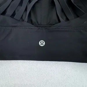 Lululemon Free To Be Moved Bra Size 4 Black Strappy Longline Luxtreme sport thumbnail 5