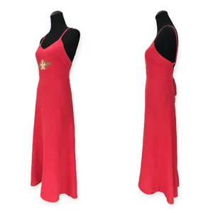 Reformation | 4 | Floral Embroidered Linen Feel Fit & Flare Lace Back Maxi Dress thumbnail 3