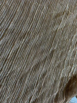 Metallic Beige Pleated Swim Sarong Wrap Tan Size undefined thumbnail 2