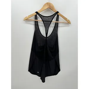 Lululemon Twist & Train Tank Women‎ Size 6 Black Workout Running Training thumbnail 2