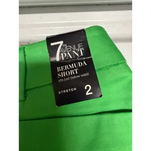 New York & Company 7th Avenue Bermuda Shorts Bright Green Stretch Cotton 2 NWT‎ thumbnail 6