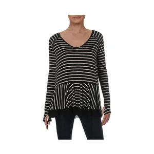 ✨Free People Tangerine Stripe Black Sz Small Top✨ thumbnail 6