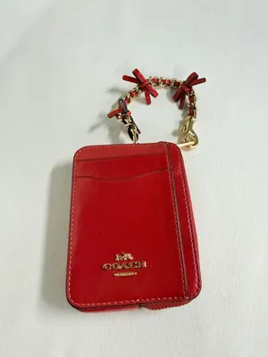coach Zip Card Case With Bows cec13 thumbnail 2