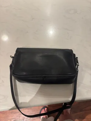 Classic Black Leather Crossbody Bag thumbnail 8