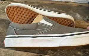 Vans Classic 721565 Slip On Womens Gray Athletic Casual Shoes Sneakers Size 6 thumbnail 8