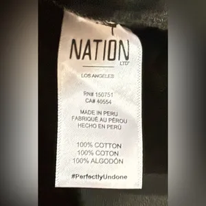 Nation LTD Sabrina One Shoulder Party‎ Tee Shirt Jet Black Medium $125 thumbnail 5