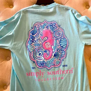 Simply Southern blue long sleeve shirt thumbnail 1