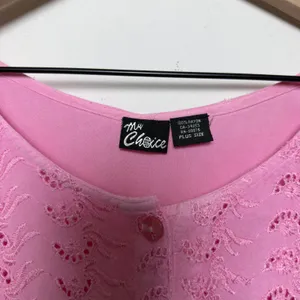 VTG 90s Women Indie Fairy‎ Embroidered Crochet Top XL Pink Flare Western Boho thumbnail 5