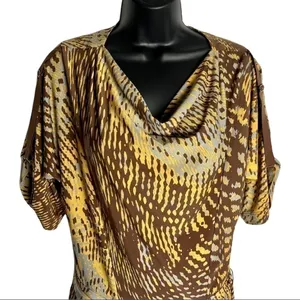 Y2K BCBGMaxAzria Abstract Belted Mini Dress Size XS thumbnail 2