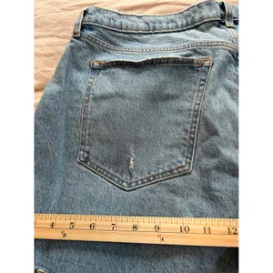 Abercrombie & Fitch Curve Love 90s Baggy Low Rise Distressed Jeans Blue 34 18R thumbnail 16