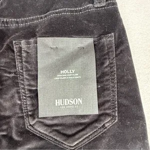 Hudson Jeans NWT Holly Velvet High Rise Crop Flare Jeans Black Ombre Womens 24 thumbnail 11
