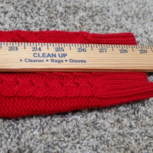 Lauren Ralph Lauren Red Cable Knit Turtleneck Sweater‎ Women's Size L Cotton thumbnail 10