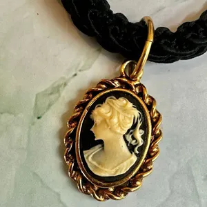 Express Vintage Cameo Choker Necklace thumbnail 4