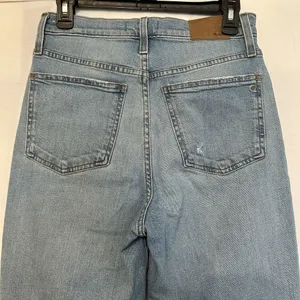 Madewell‎ Womens Size 27 Perfect Vintage Straight Jeans Distressed Light Wash thumbnail 6