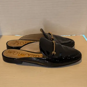 Sam Edelman Black Patent Leather Mules thumbnail 2