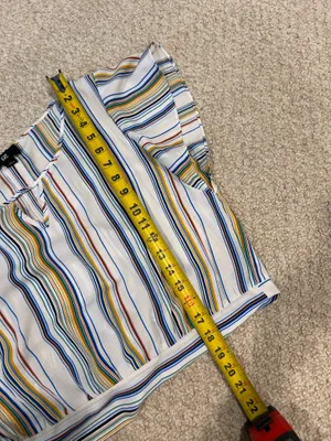 Semi cropped striped top Blue Size L thumbnail 7