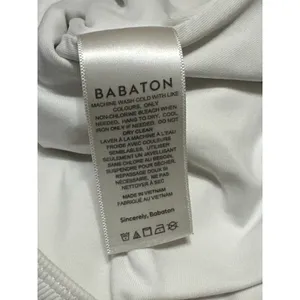 Aritzia Babaton White Sleeveless Ribbed Knit Tank Thong Bodysuit Top Size L thumbnail 4