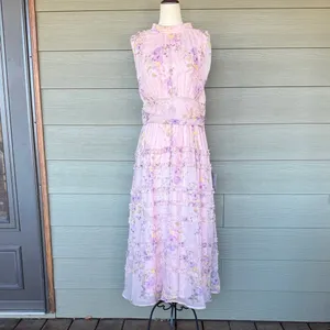Lulus “Eden” Floral Sleeveless Chiffon Dress - New but Damaged! thumbnail 3