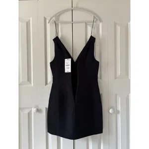 Zara Black V-Neck Sleeveless Dress, Size M thumbnail 7