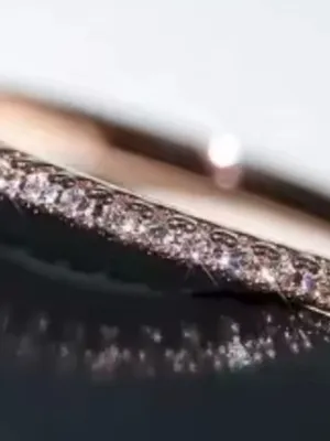 Delicate Gold Tone Pave thumbnail 4