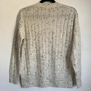 Madewell Donegal Bowden Henley Wool Blend‎ Sweater Coziest Yarn in Cream thumbnail 4