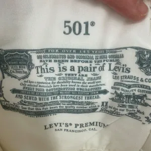 Anthropologie Women's Levis 501 Floral Embroidered Jeans White Size 29 Feminine thumbnail 5