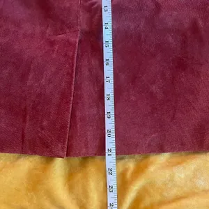 Hugo Buscati Collection Suede 100% Leather Rust Red Orange Skirt Sz 12 EUC thumbnail 4