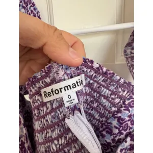 Reformation Hester purple floral sleeveless top size 0 thumbnail 3