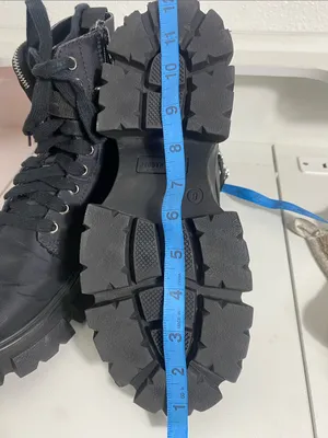 Steve Madden Black Combat Moto Boots with Lace-Up Front Size 8 thumbnail 13