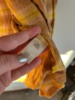 BKE | Boyfriend Style Yellow Plaid Flannel thumbnail 3
