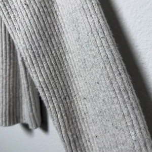 Marine Layer Womens Isla Knit Turtleneck Sweater S Cream Ribbed Donegal‎ Speckle thumbnail 6