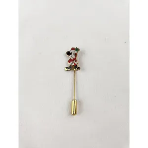Vintage Walt DISNEY Mickey Mouse Stick Pin‎ Lapel Santa Christmas Holiday thumbnail 2