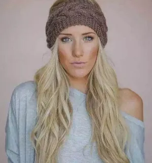 NEW!! Knitted Dark Gray Head Warmer thumbnail 1
