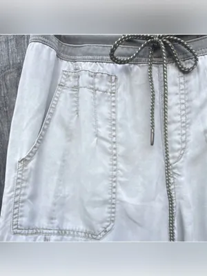 Anthropologie Women Gray Solid Jogger Pants Tapered Elastic Waist Pockets Sz M thumbnail 4