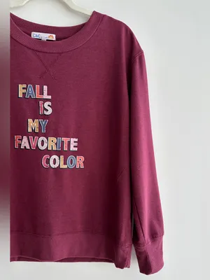 C&C California “Fall Is My Favorite Color” Maroon Sweatshirt, Size Medium thumbnail 3