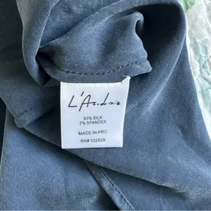 L’Academie Blue Silk Slip Midi Dress S Revolve thumbnail 8