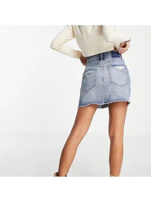 Abercrombie & Fitch Ultra High Rise Denim Mini Skirt. Size 0/25. thumbnail 3