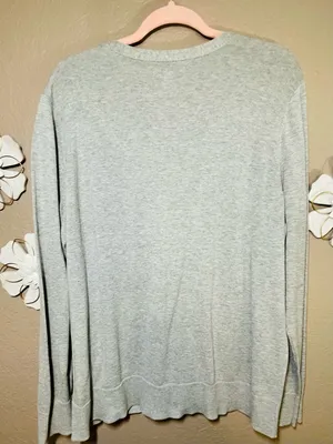 Women’s Plus Size Gray Cardigan Sweater - Size 2XL ~ Fall Layering Pieces‎ thumbnail 4