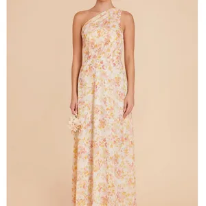 Birdy Grey Kira One-Shoulder Maxi Dress in the "Pressed Floral" Pattern thumbnail 2