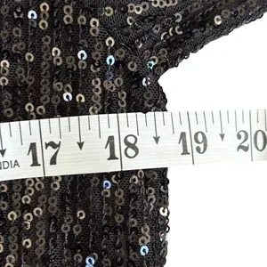 Nanette Lepore‎ Sequin Jacket Sz M Black Ostrich Feather Trim NYE Holiday Party thumbnail 6